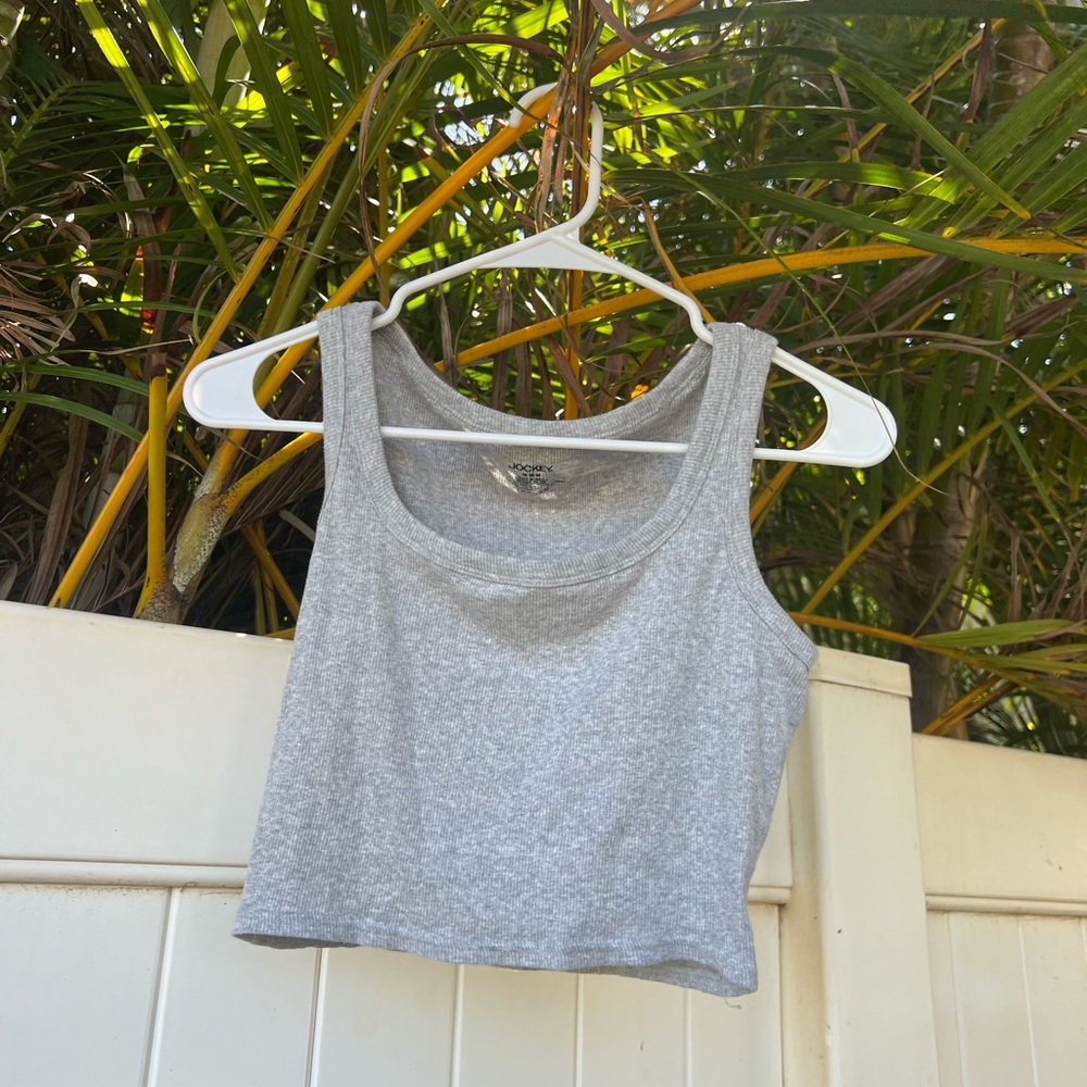 MEDIUM jockey gray tank top